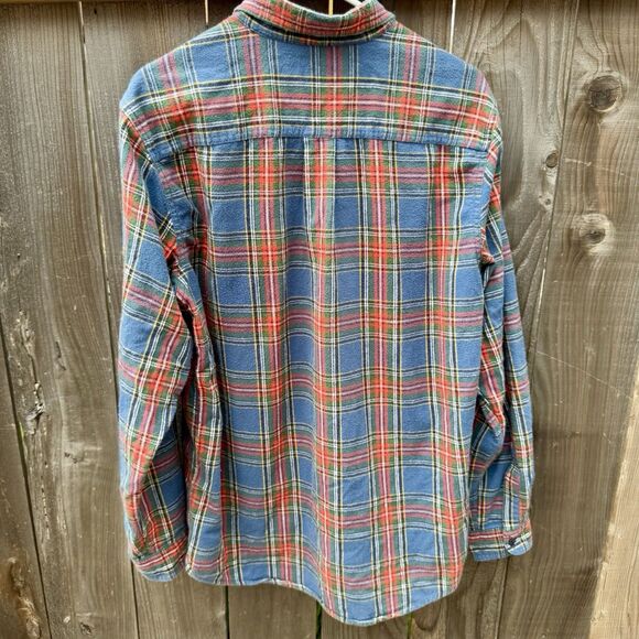 Vintage LL Bean Tartan Scotch Plaid Flannel Shirt Men M Button Down Shirt 228061 - Picture 3 of 10